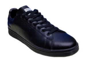 Adidas Stan Smith Leather черные - фото спереди