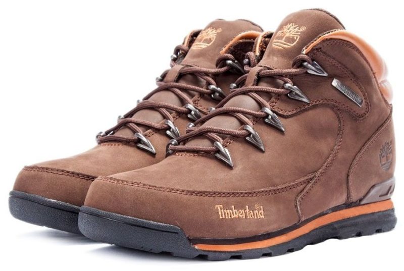 Ботинки Timberland Euro Sprint 2 Brown нубук с мехом коричневые 41-46