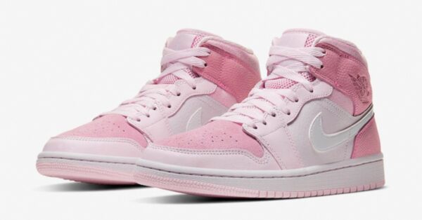 Nike Air Jordan 1 Retro розовые кожа-нубук женские (35-39)