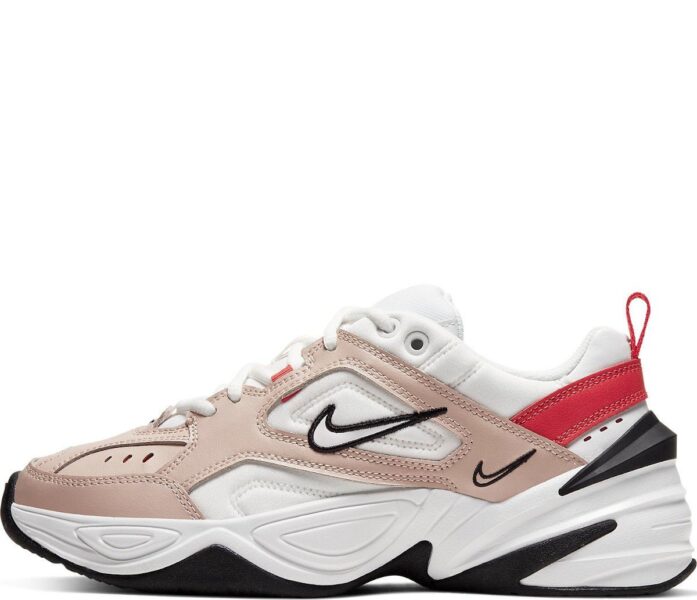 Nike M2K Tekno бежевые с белым кожаные женские (35-40)