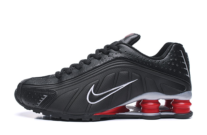 Nike black shox r4 sneakers online